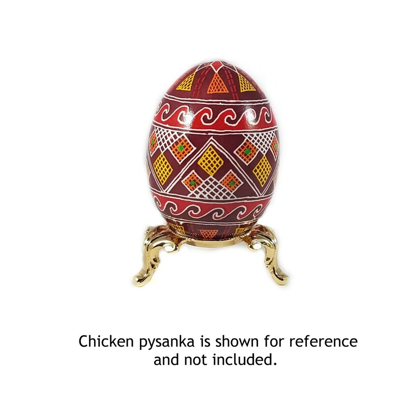 Pewter or Gold Crystal Ball Stand: Pysanka Egg Holder, Mineral Sphere Display bild 7