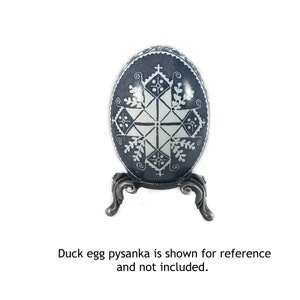 Pewter or Gold Crystal Ball Stand: Pysanka Egg Holder, Mineral Sphere Display Pewter