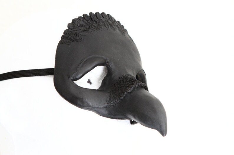 Black Crow raven crow black bird mask mask mask halloween Etsy