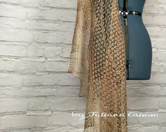 A knitted shawl Silk Shawl Handmade