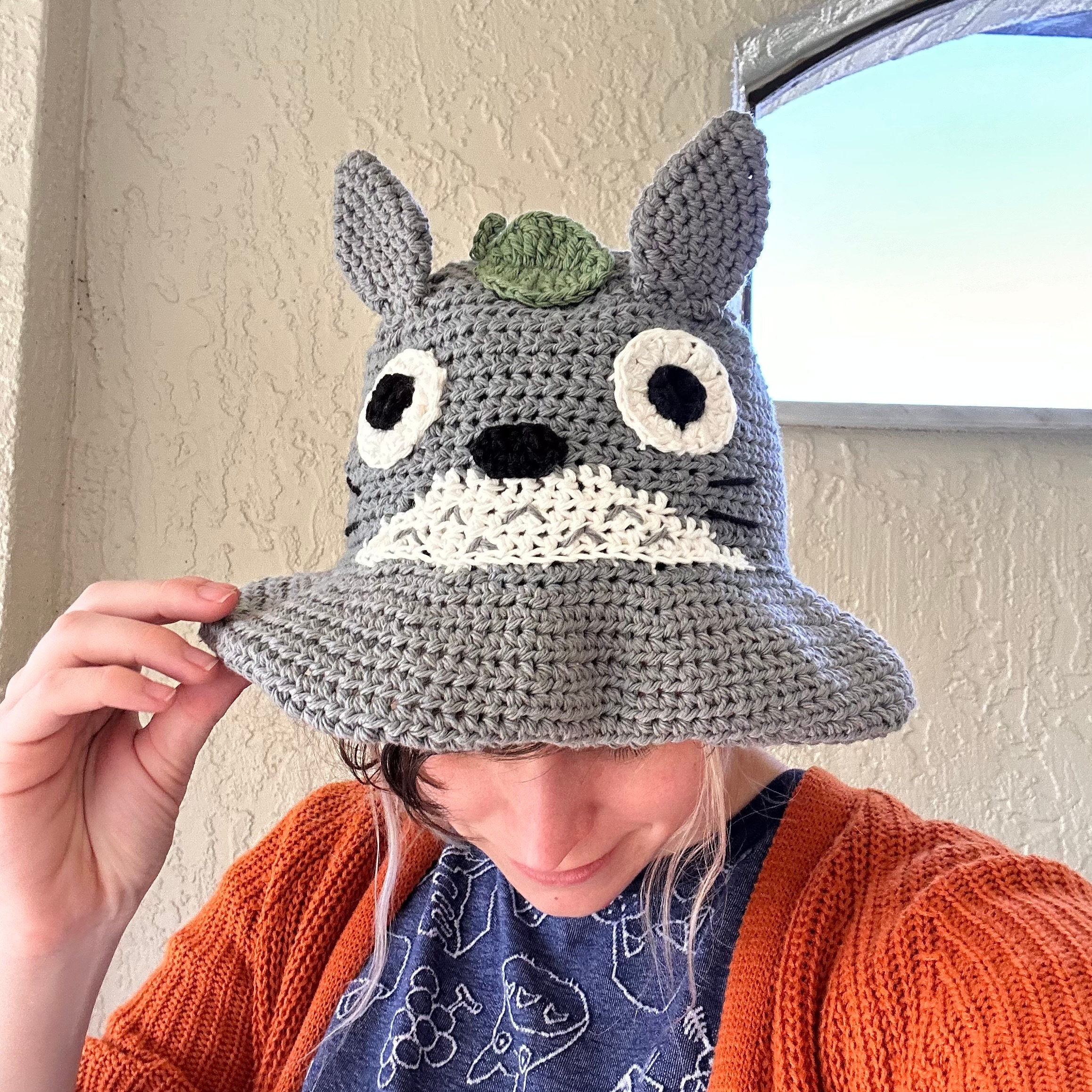 Handmade Totoro Crochet Bucket Hat PATTERN ONLY - Etsy