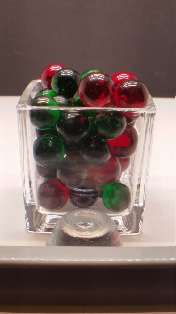 45 Marbles Vintage Red & Green Marbles by Marble King 5/8in Etsy