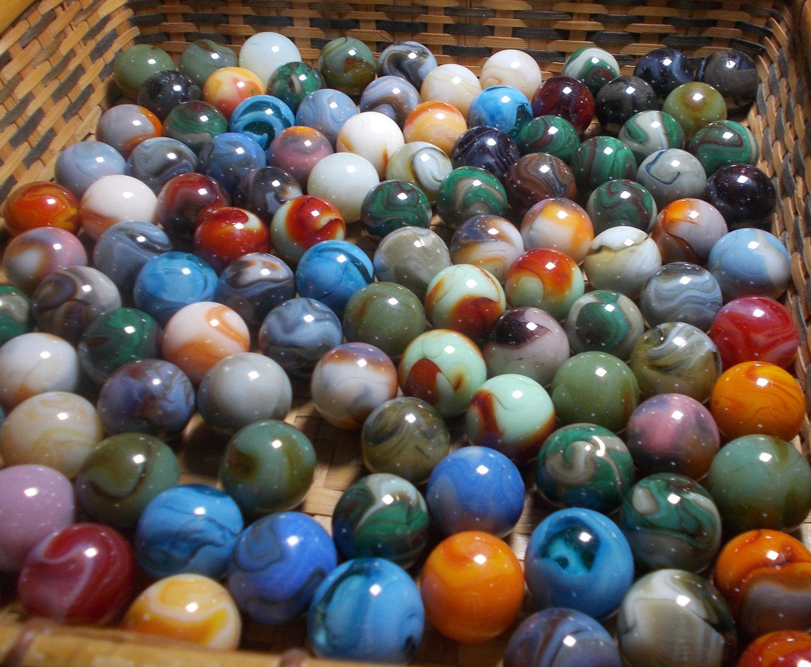 12 Shooter Marbles Jabo Vitro 1 inch Classics UV / Black Etsy