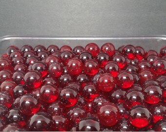 MARBLES 35 Vintage Champion Ruby Red 5/8 Inch - New Old Stock - FREE Domestic Shipping - Rich Color Heavy Blacklight & UV Reactivity