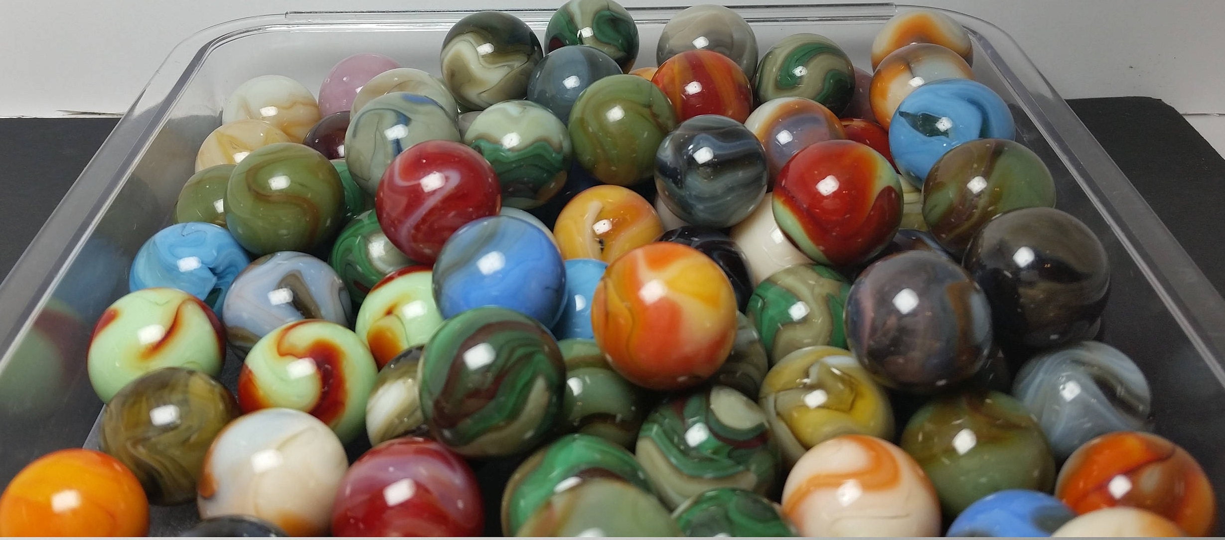 Shooters Jumbo Marbles 7 Jabo Vitro 1 Inch Classics Etsy