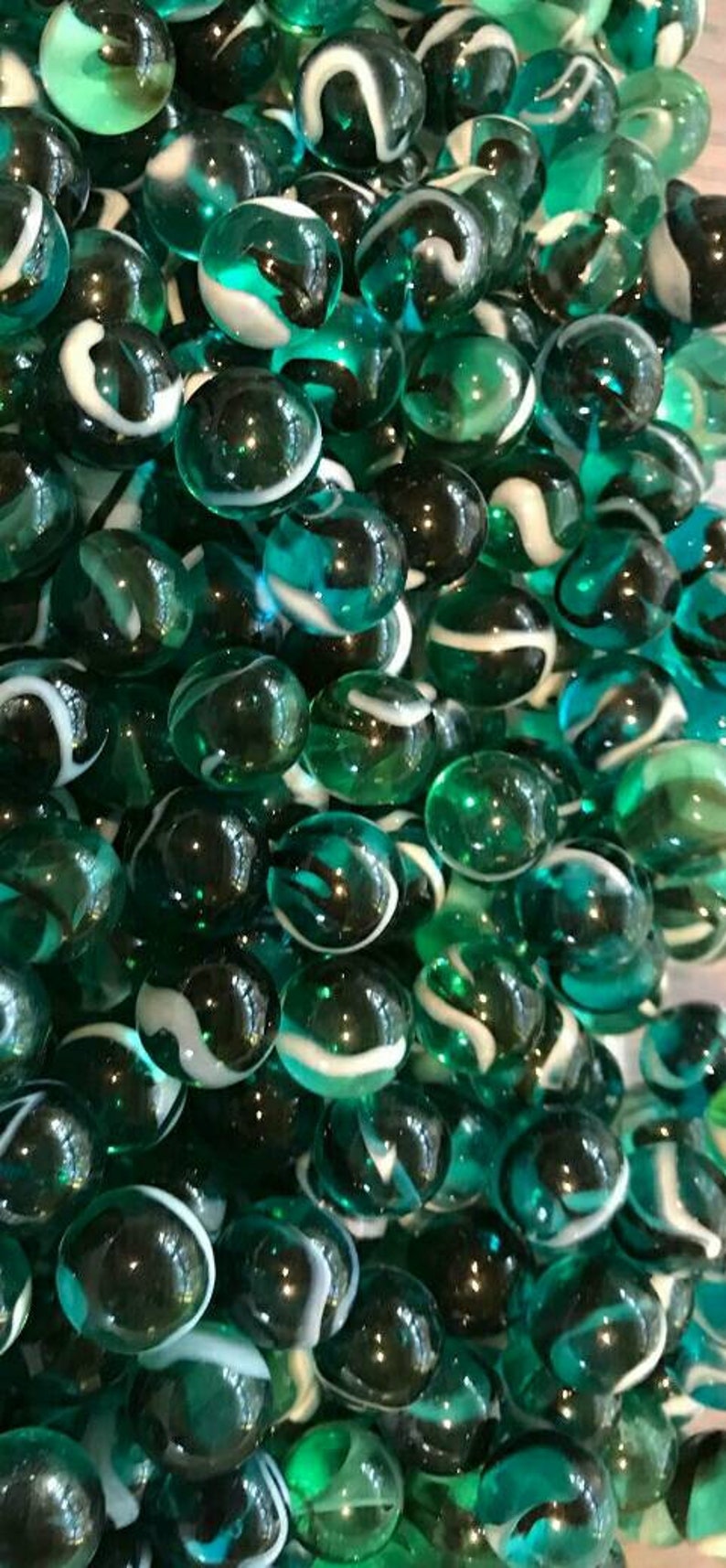 Unique Teal With Purple Swirls Inside /& White Outer Swirls Marbles Beautiful Marbles! 25 Mega Marble Wicked Owl