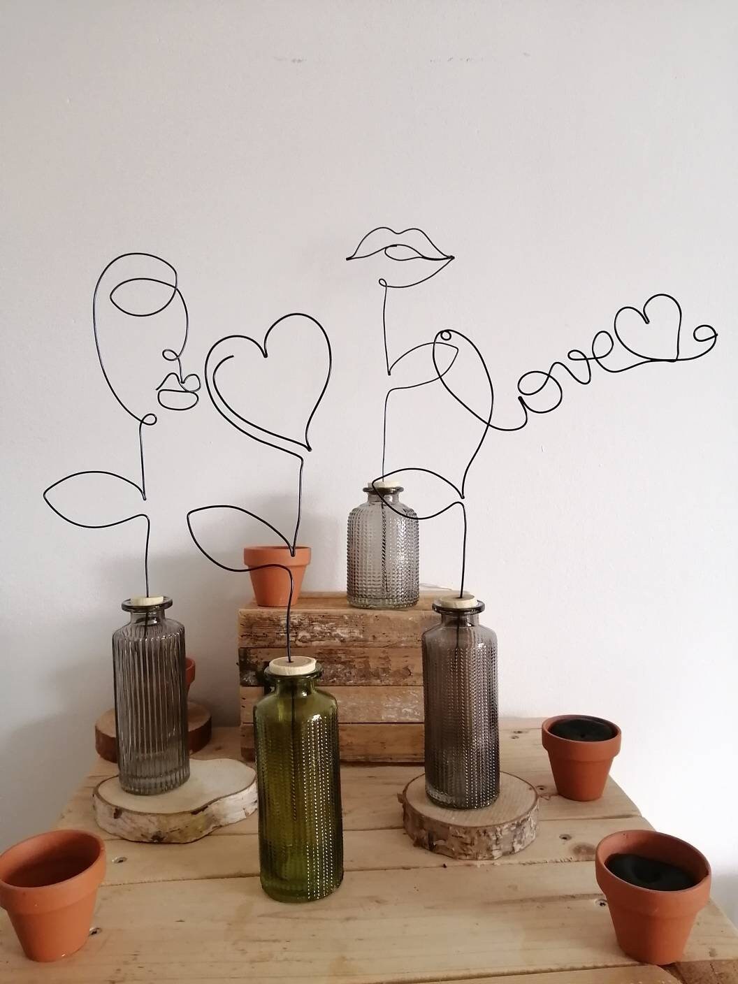 Vase, Fleurs, Fleurs Éternelles, Rétro, Art Contemporain, Déco