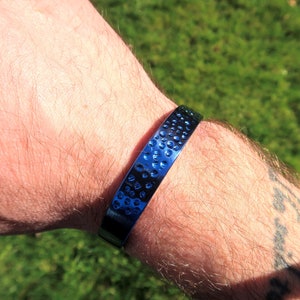 Blue titanium bracelet sale