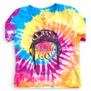Personalized Aviator Tie Dye T-Shirt – Customizable Name Shirt