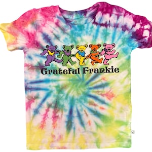 Grateful Baby Toddler Youth Kid T-Shirt, Organic Cotton, Tie Dyed, Customizable Gift, Dead Head