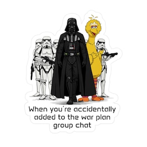 Adesivo o calamita politica divertente / Adesivo Signalgate, Chat di gruppo Hegseth, Piani di guerra, Scandalo governativo, Darth Vader