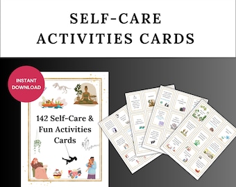 Self-Care Activity Cards: 142 Fun Relaxation Ideas (Digital Download)