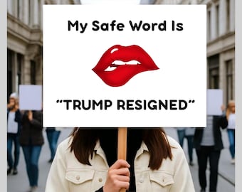 Funny Protest Sign | Anti Trump Protest Signs, No Kings Rally, Democracy Not Dictatorship