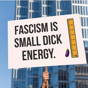 No Kings Protest Sign: Anti-Fascism Rally Poster (Digital Download)