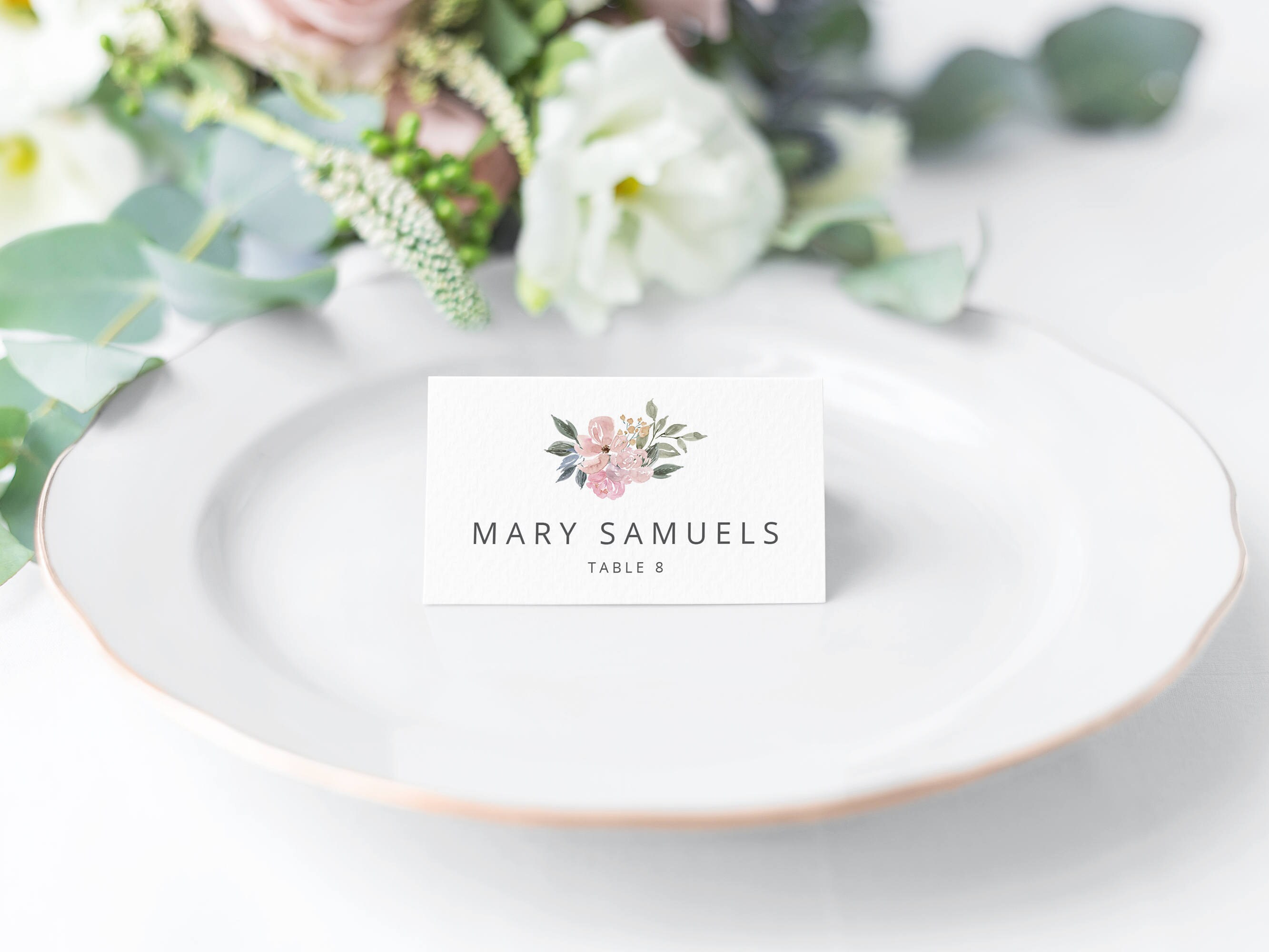 Blush Wedding Place Cards Printable Wedding Place Cards Etsy