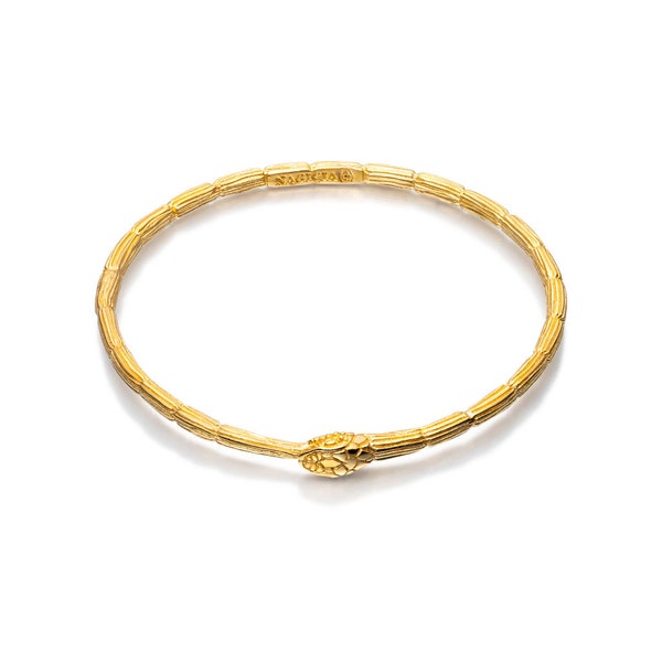 Gold snake bracelets for women, Ouroboros Serpent Bangle Bracelet, Handmade Art nouveau, Brass bracelets, symbol of eternity, silver, gold