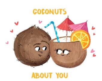 picture Cute Coconut Puns coconut pun etsy