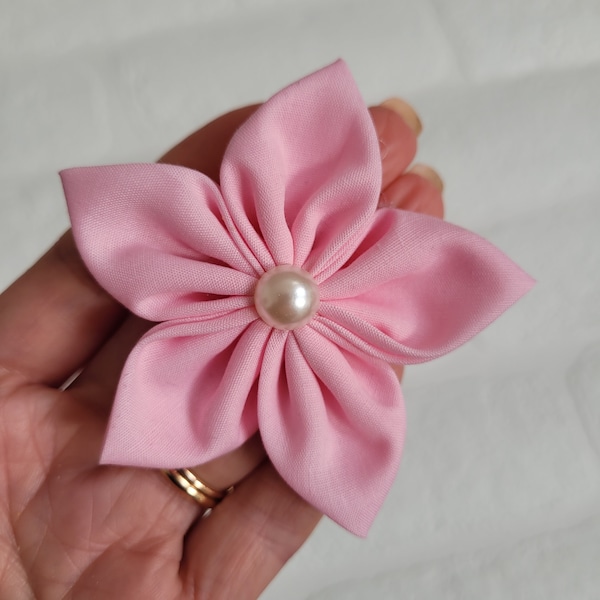 Pink hair clip, pink bow, Ballet pink hair clip flowers, hair clip, hair accessories, party bag, party favours, pink hair bobbles, flowers