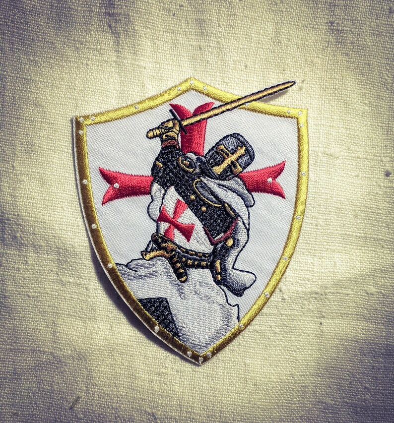 SWORD CRUSADER USA ARMY BADGE MILITARY TACTICAL MULTICAM HOOK MORALE PATCH