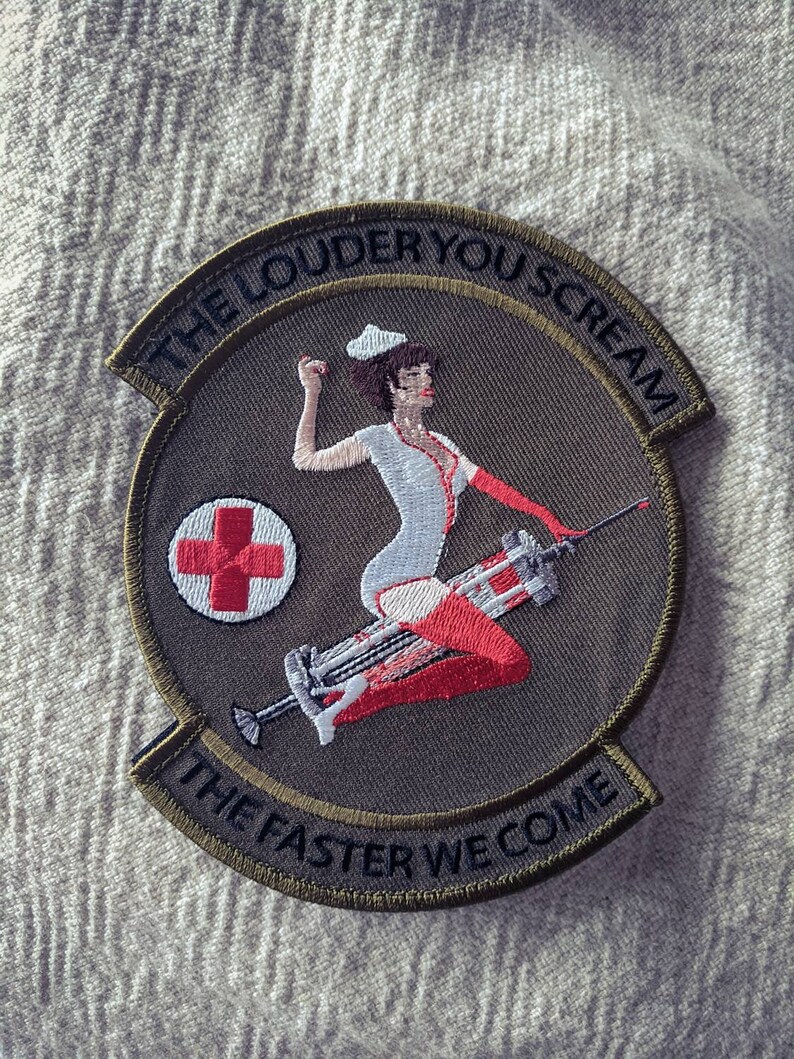 The LOUDER YOU SCREAM the faster we come superb patch medic | Etsy