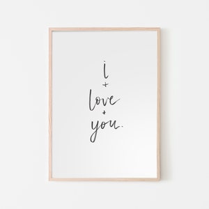 I and love and you print home decor wall decor bedroom art avett brothers print modern calligraphy simple art digital download image 1