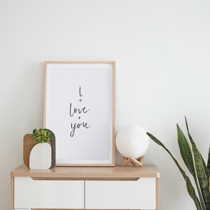 I and love and you print home decor wall decor bedroom art avett brothers print modern calligraphy simple art digital download image 2