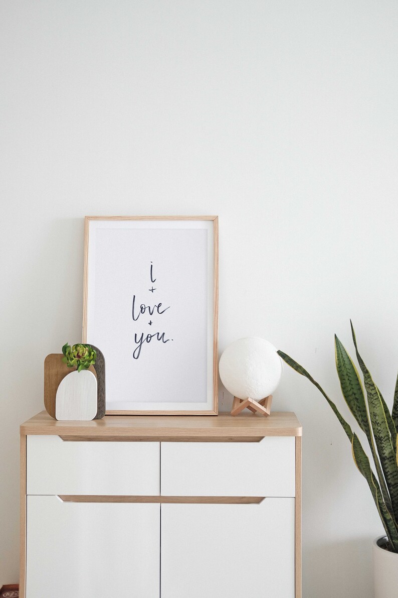 I and love and you print home decor wall decor bedroom art avett brothers print modern calligraphy simple art digital download image 2