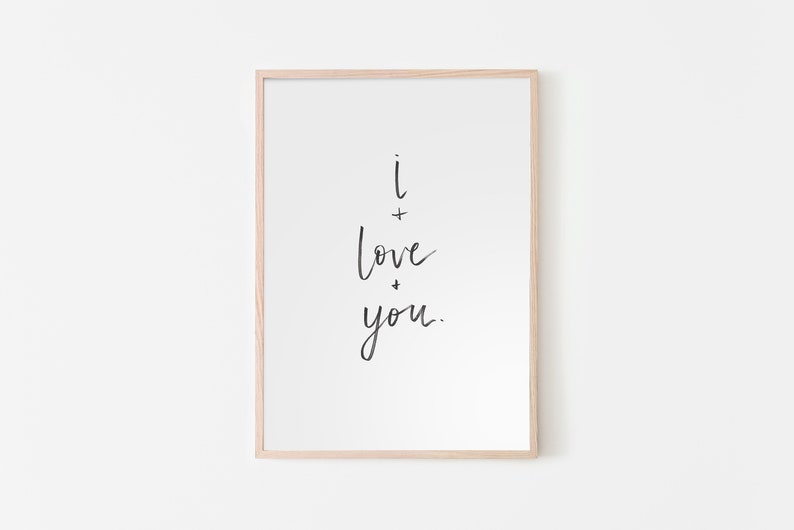 I and love and you print home decor wall decor bedroom art avett brothers print modern calligraphy simple art digital download image 1