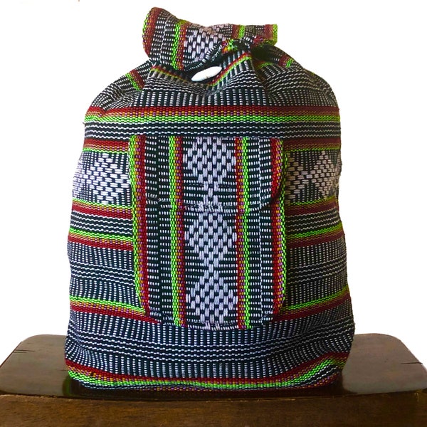 Green Baja Serape Backpack