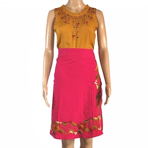 Mexican Wrap Skirt, Mexican Skirt, Embroidered Skirt, Mexican Embroidered Skirt