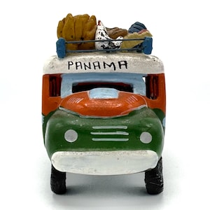 Vintage chiva bus, Panama chiva bus, ceramic bus