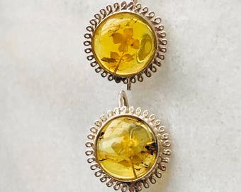 Mexican Earrings - Mexican Amber Earrings (Natural MX Amber)