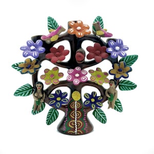 Vintage Tree of Life, Mexican Tree of Life, Clay Tree of Life, Árbol de la vida, Tree of life candelabra