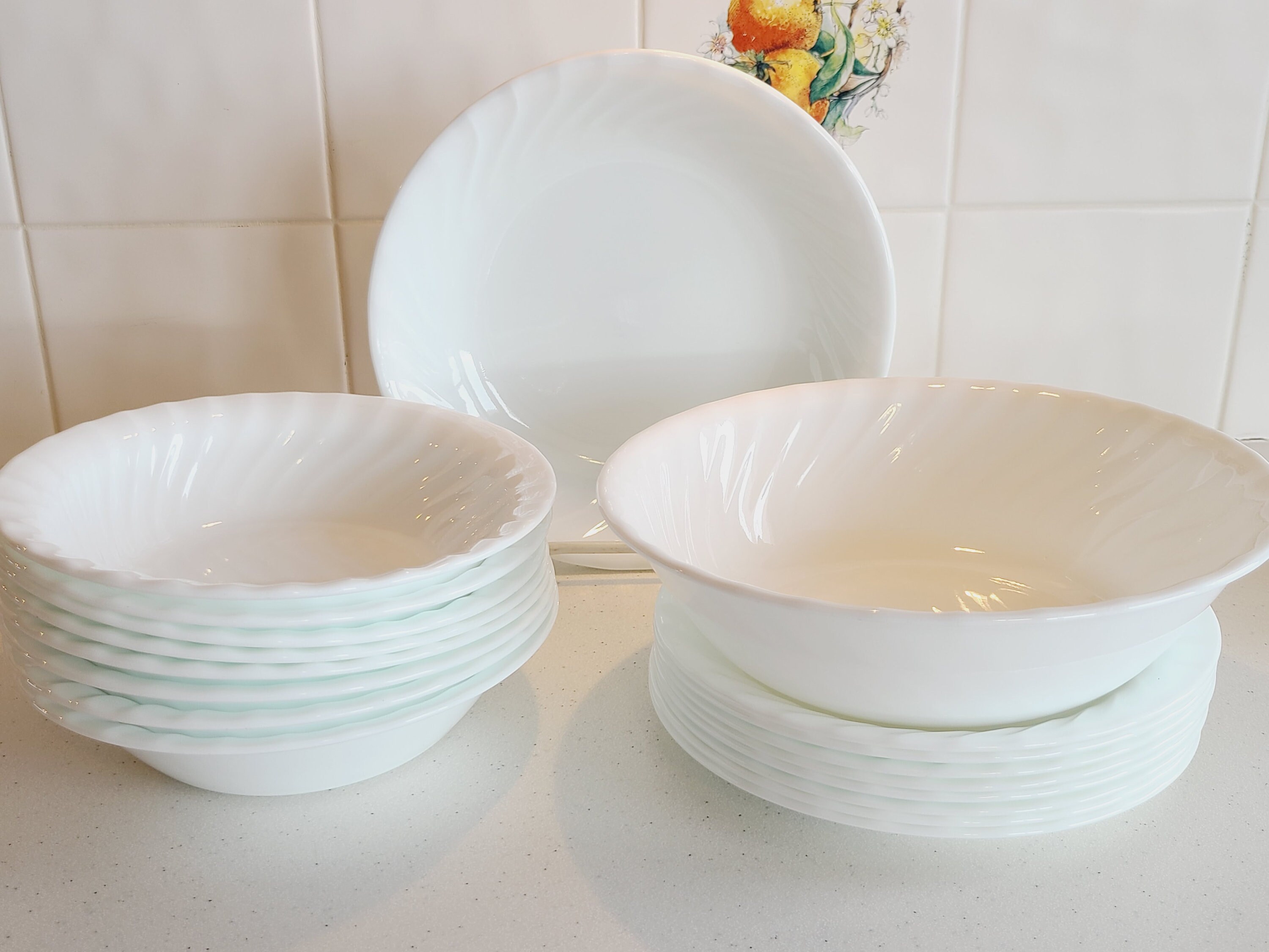 Corelle Enhancements Just White Sets of Cereal Pasta Bowls Etsy