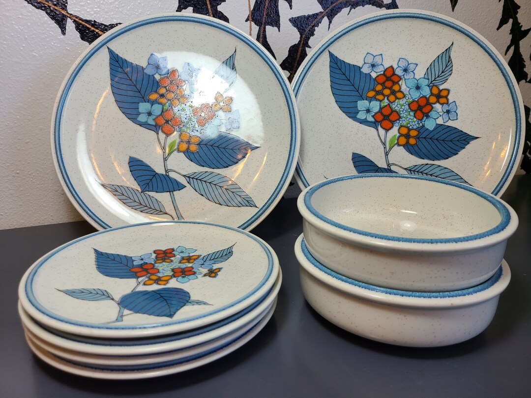 Mikasa Cordon Bleu Hydrangea Set/2 Dinner Plates Set/4 Salad Etsy