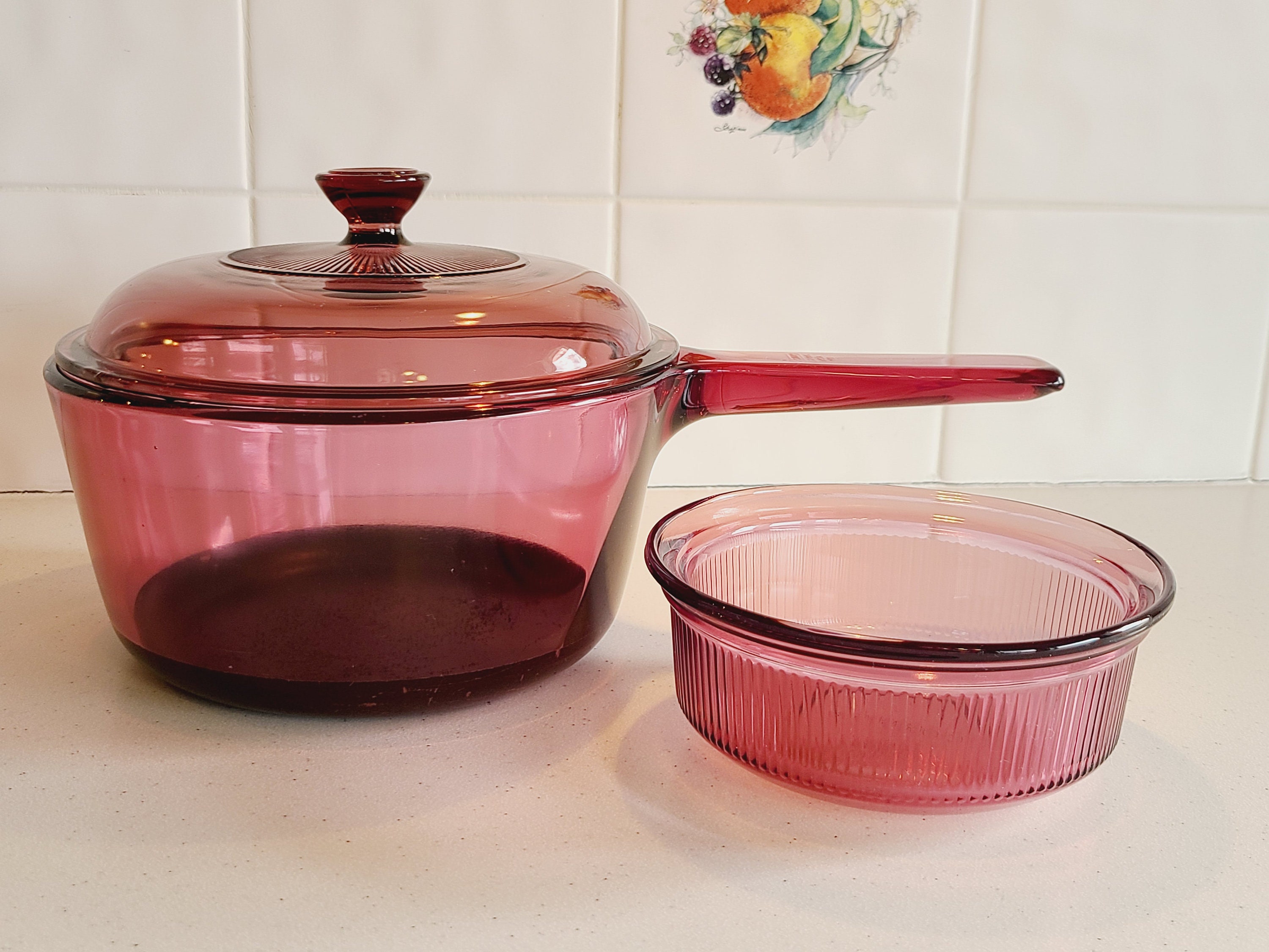 Pessimist Snikken hebben Visions Cranberry Sauce Pan 1.5 L Covered Non-stick by Corning - Etsy