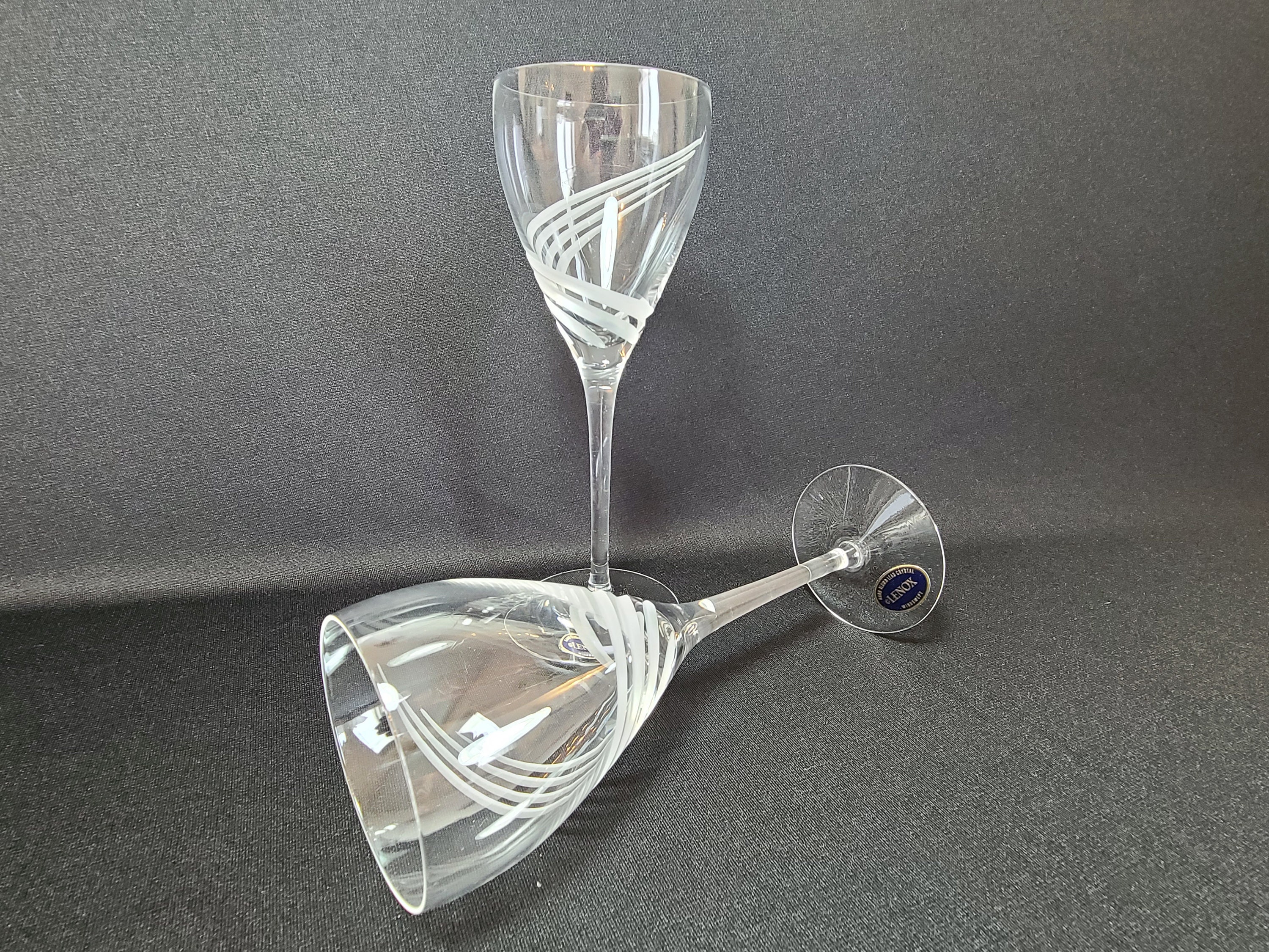 Lenox Windswept Wine Glasses Stemware Set of 2 or Single Glass Etsy