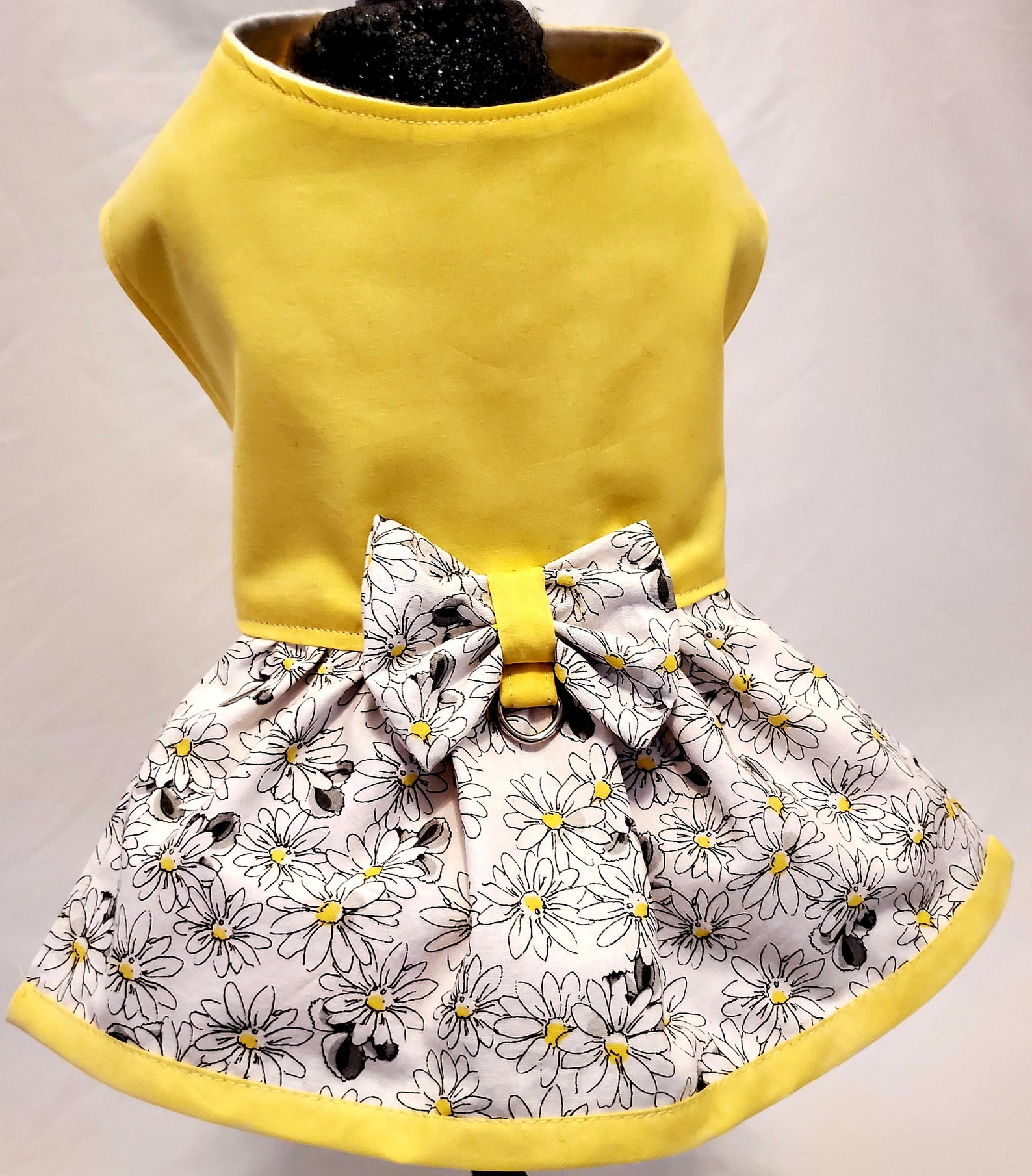Dog Dress Spring/summer Daisies Yellow Cute Dog Clothes Etsy