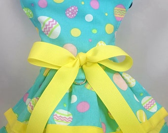 Easter Dog Dress ~Easter Eggs ~Fancy Dog ~Pet Fashion ~Pet Apparel ~Cute Dog Clothes ~Dog Outfit ~Pretty Dog Dress, XXS to 5XL
