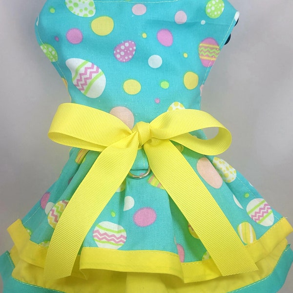 Easter Dog Dress ~Easter Eggs ~Fancy Dog ~Pet Fashion ~Pet Apparel ~Cute Dog Clothes ~Dog Outfit ~Pretty Dog Dress, XXS to 5XL