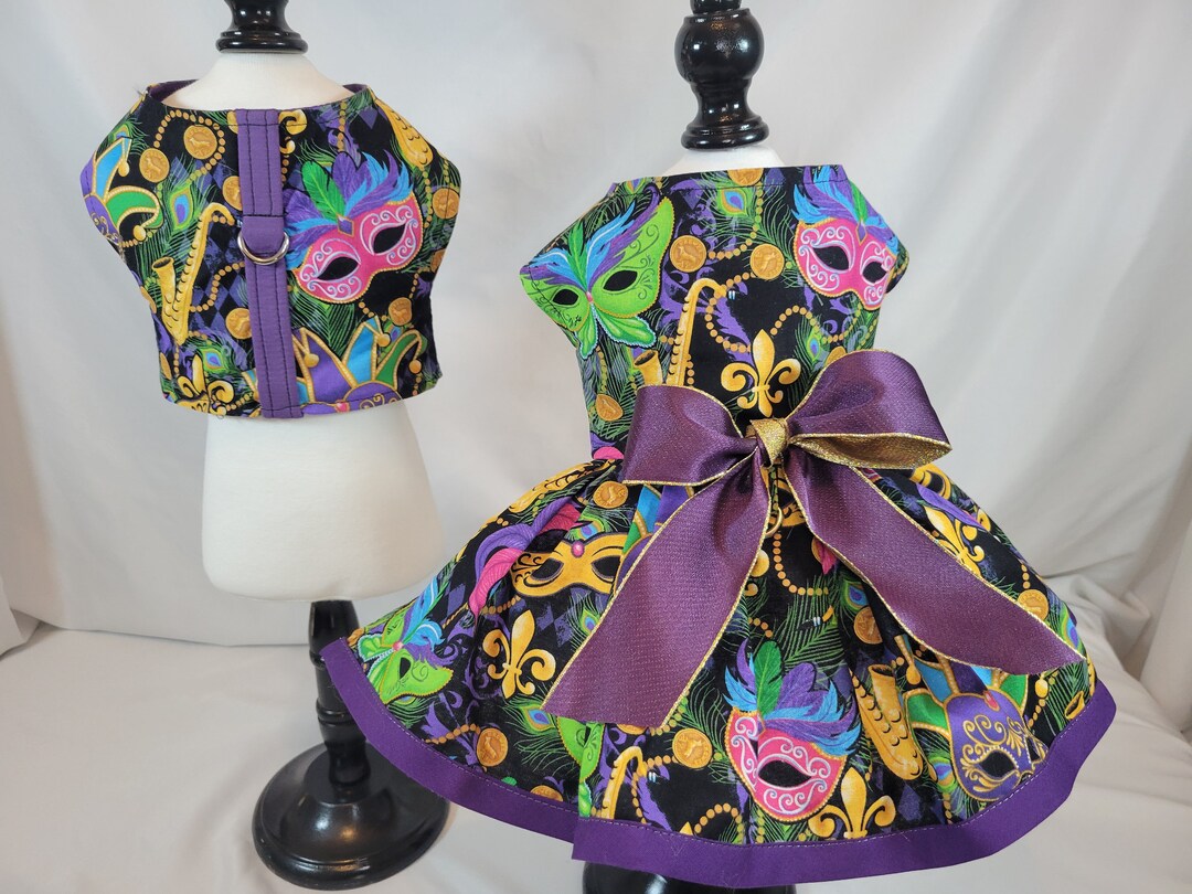 mardi gras dog harness