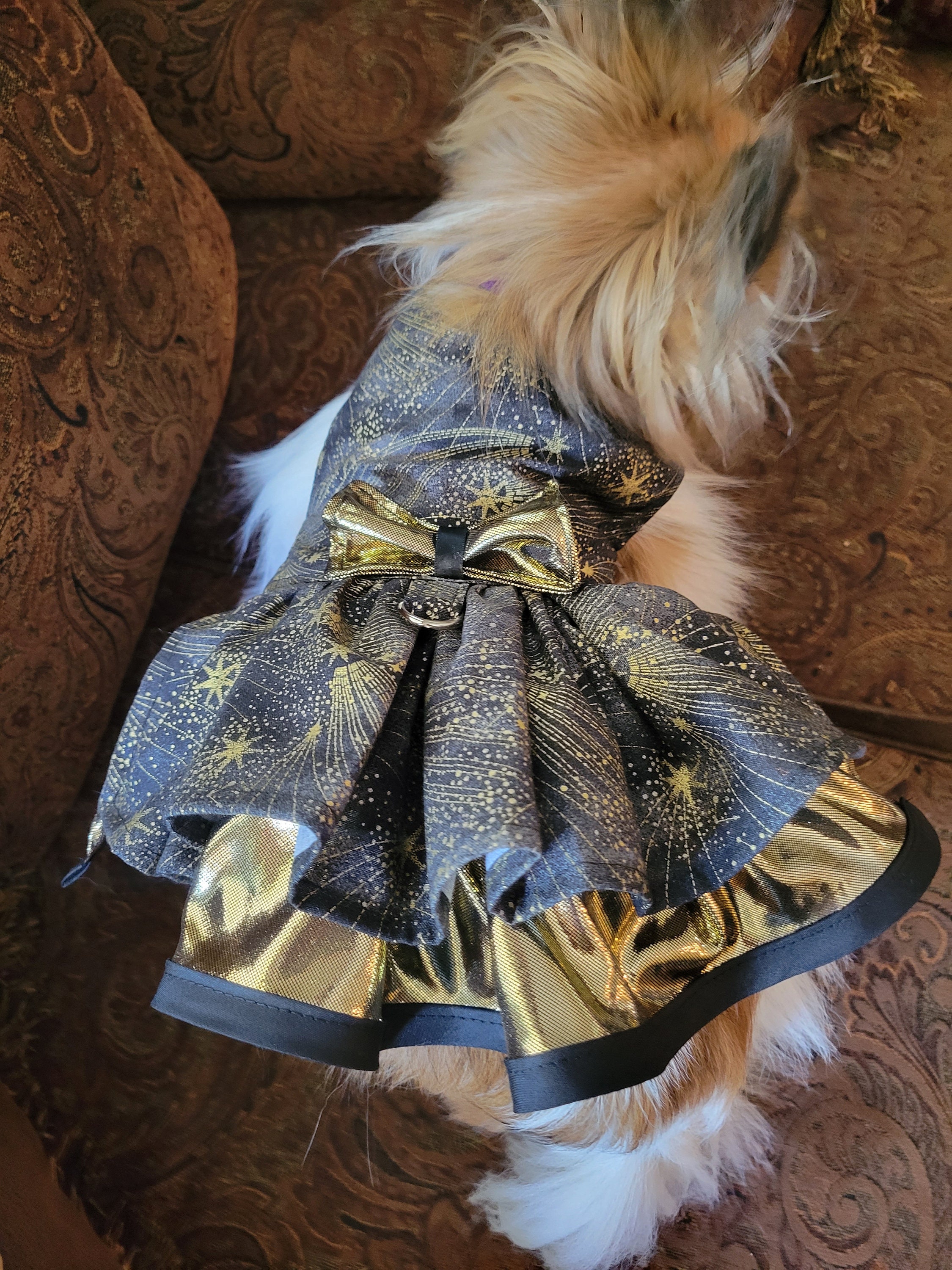 Breakfast at Tiffany's Dog Dress Costume XXS-5XL Audrey Hepburn halloween  fancy Dog pet Fashion formal Dog black Tie 