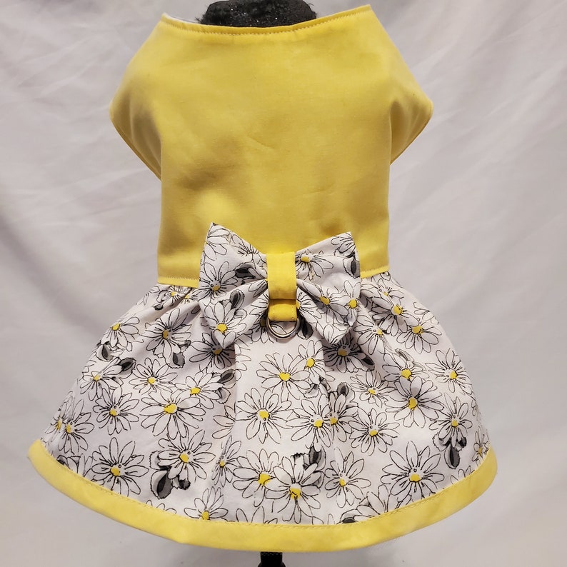 Dog Dress Spring/summer Daisies Yellow Cute Dog Clothes Etsy