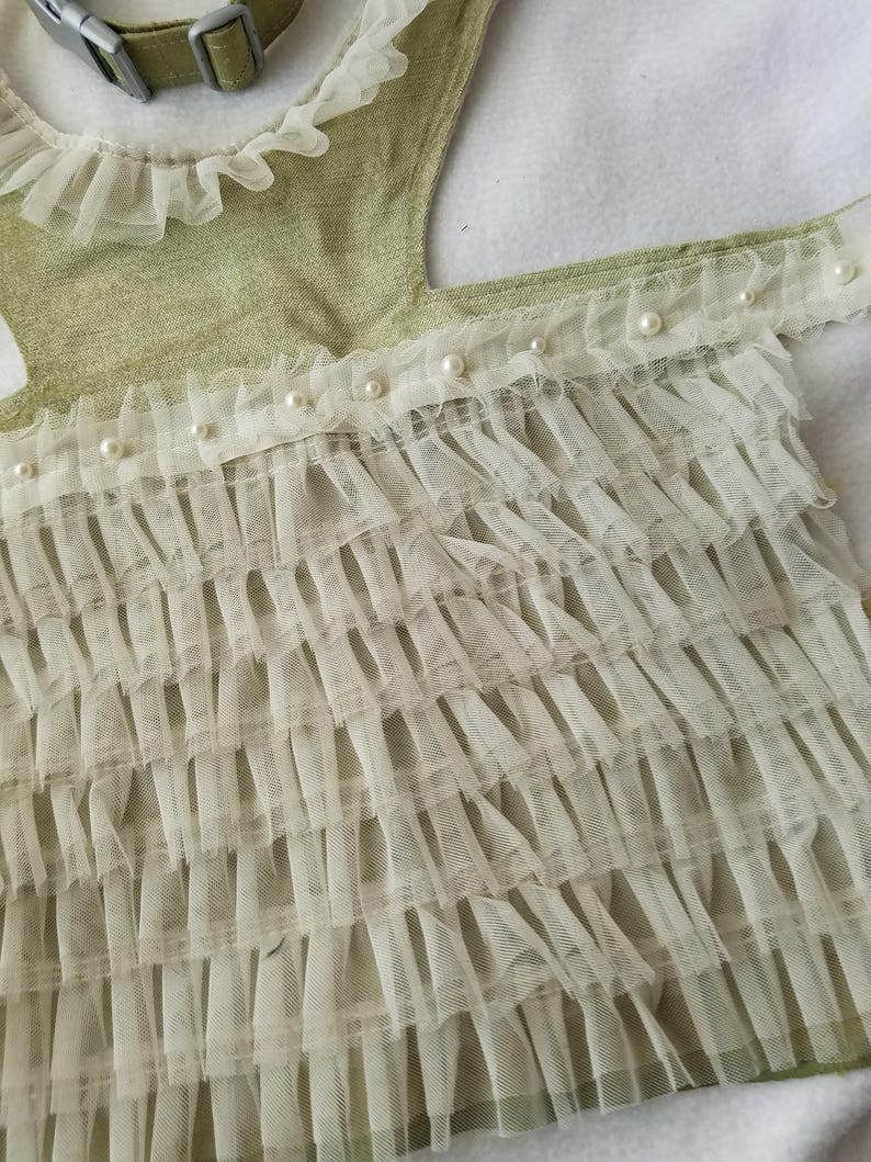 Exquisite Dog Dress ~Wedding ~Black Tie ~Special Occasion ~Pet Outfit ~Small Puppy ~Fancy Dog ~Formal Dog Dress ~Dog Clothes ~Lace ~Pearls
