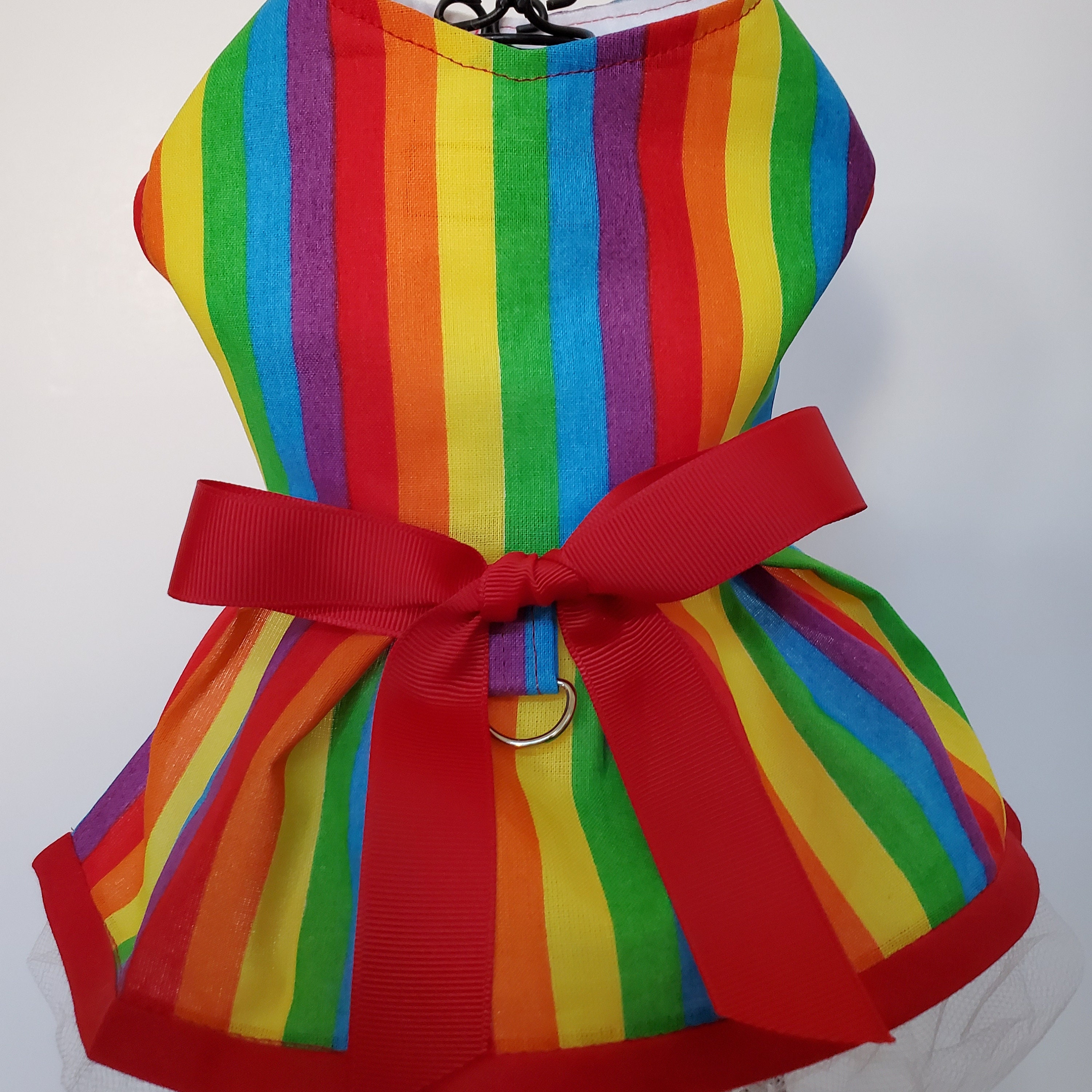 Rainbow Dog Dress gay Pride fancy Dog puppy pet Apparel Etsy