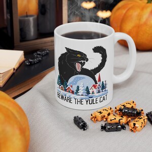 Yule Cat Warning Ceramic Mug, Icelandic Folklore Gift image 6