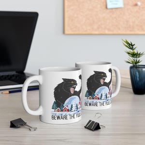 Yule Cat Warning Ceramic Mug, Icelandic Folklore Gift image 5