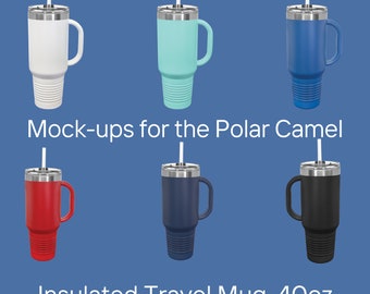 Polar Camel 40oz Tumbler Mockups: 8 PNG Images (Digital Download)