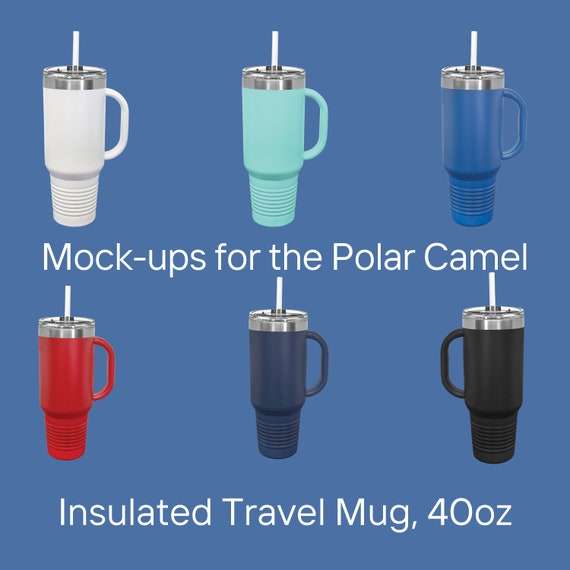 Polar Camel 40oz Tumbler Mockups: 8 PNG Images (Digital Download)