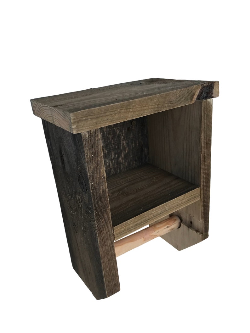 Rustic Toilet Paper Holder, Reclaimed EPAL Pallet Wood, Bathroom accessories. image 4